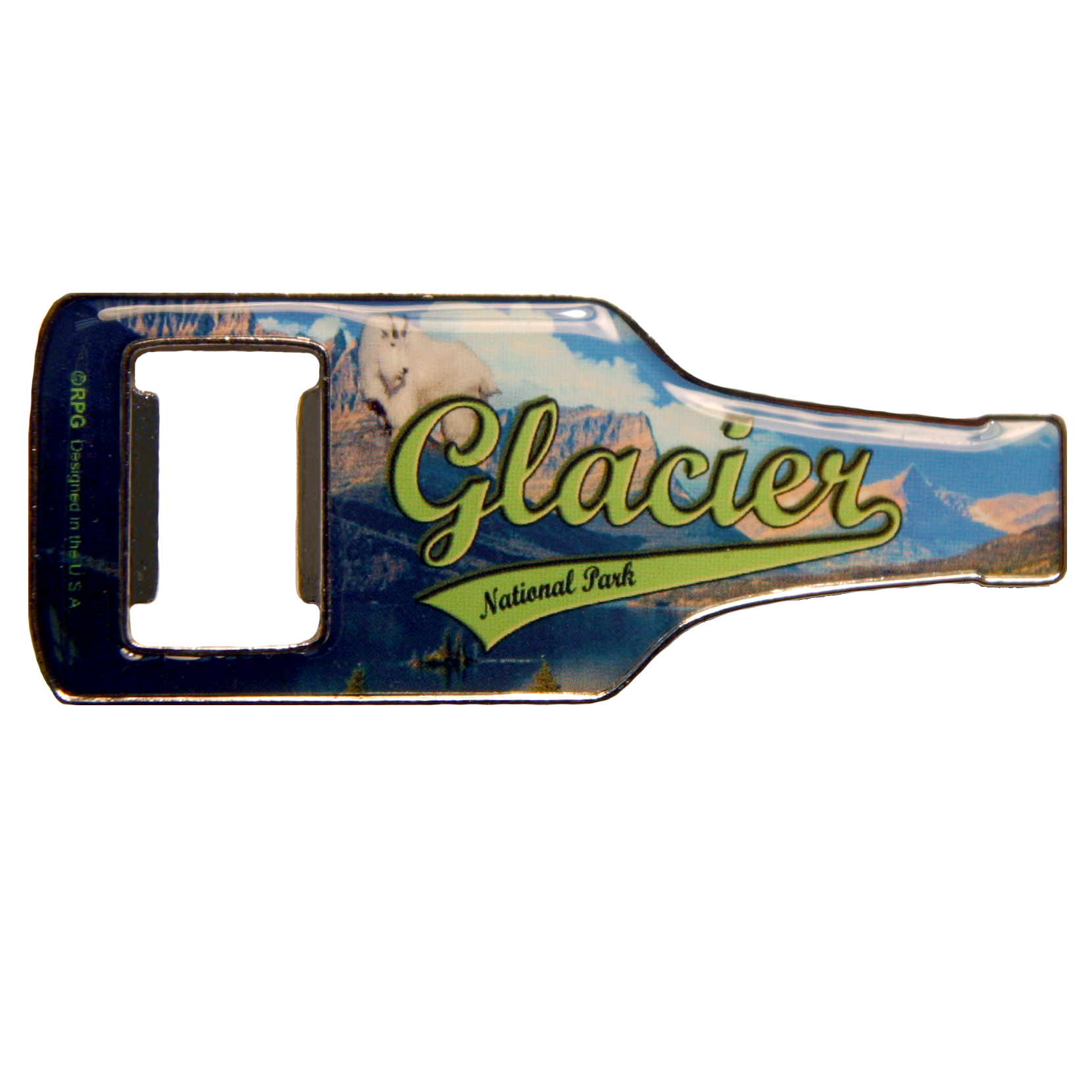 GLACIER BOTTLE OPENER MAGNET