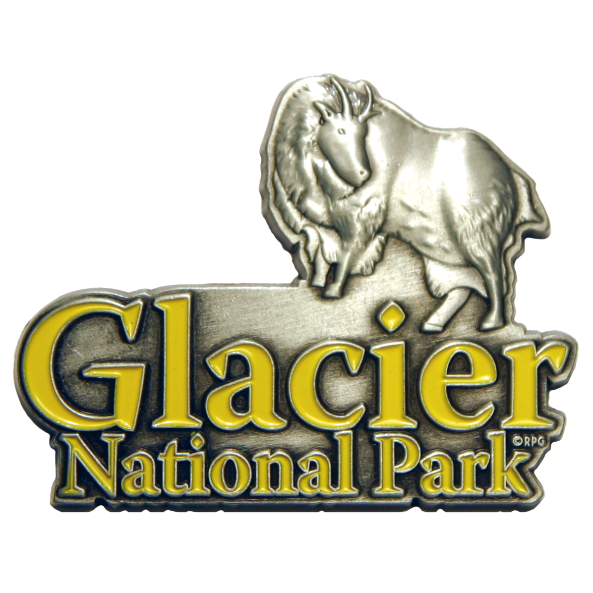 GLACIER MOUNTAIN GOAT METAL MAGNET