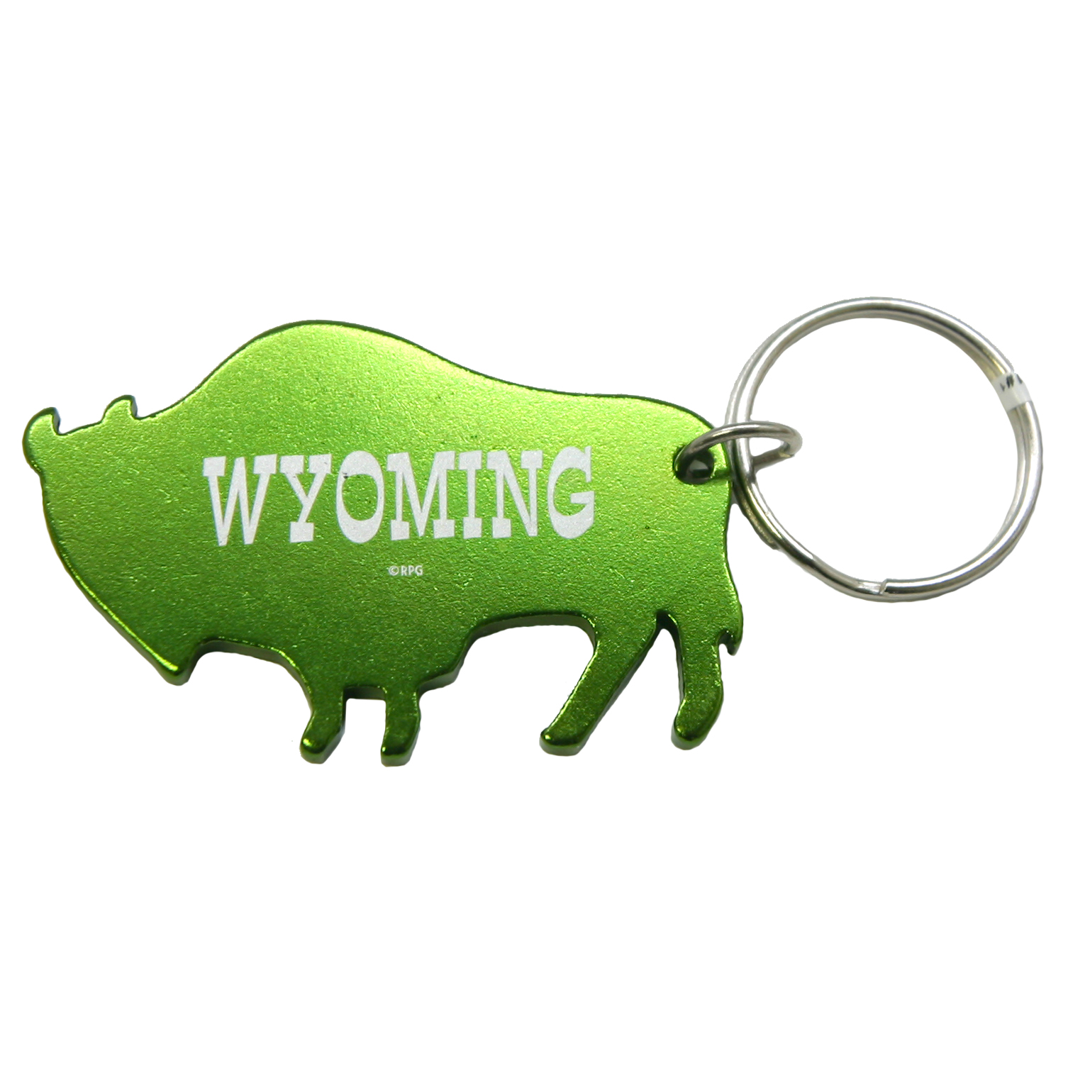 WYOMING BUFFALO BOTTLE OPENER KEYCHAIN