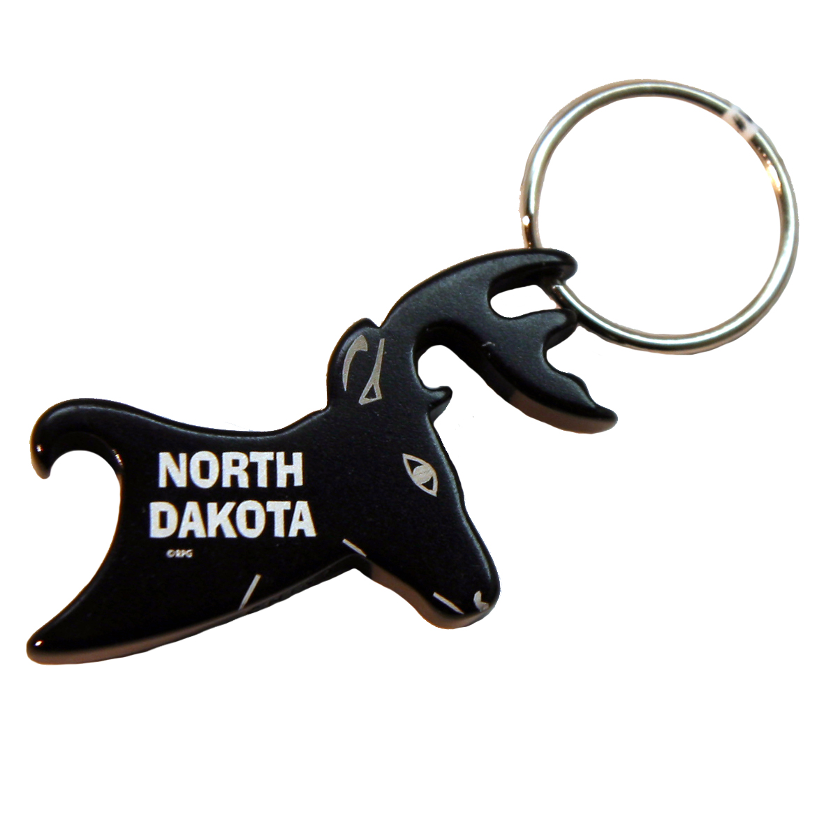 NORTH DAKOTA DEER BOTTLE OPENER KEYCHAIN