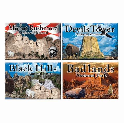 COLLECTABLE 4-PACK 2" X 3" MAGNET SET