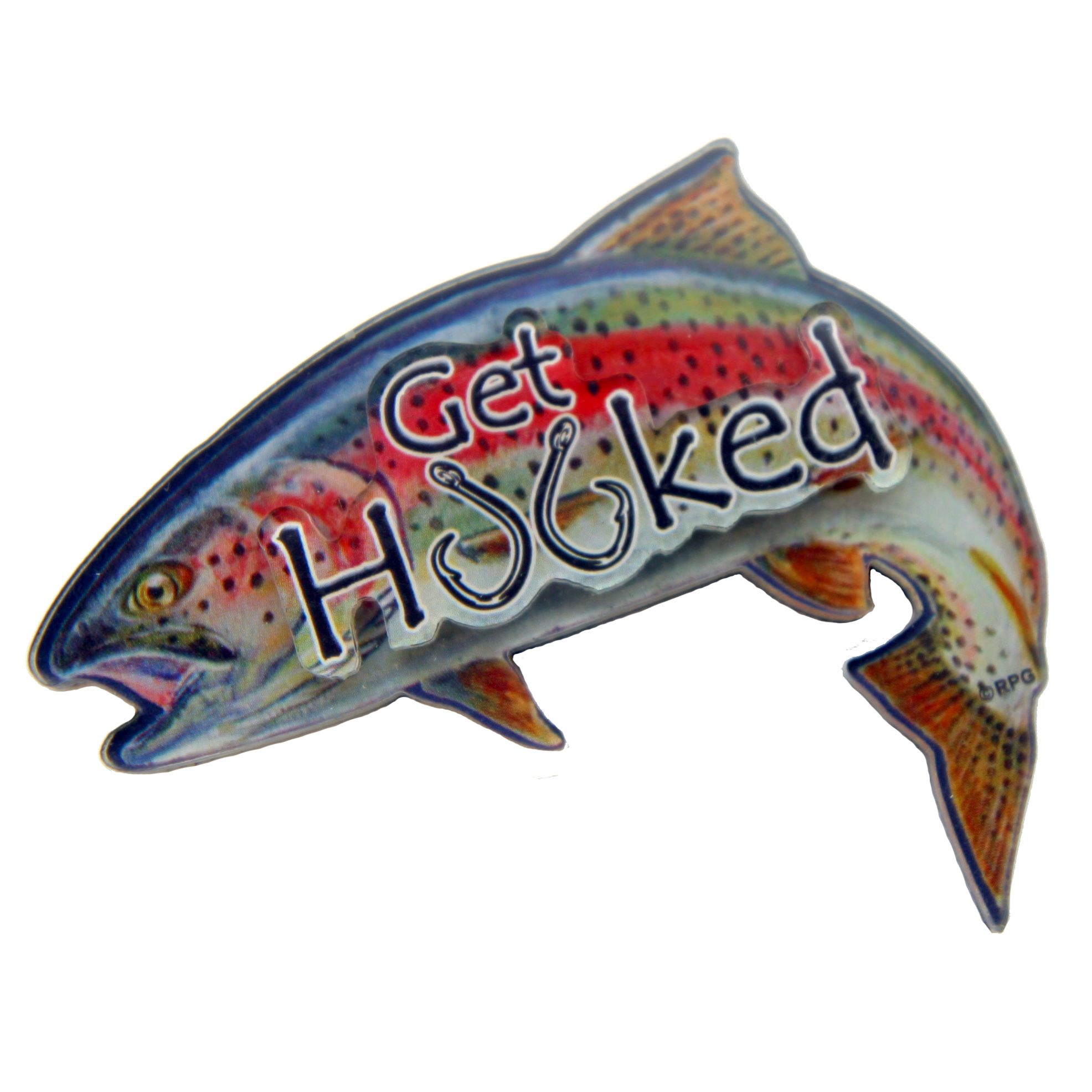 FISHING 3-D ACRYLIC MAGNET