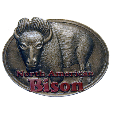 BUFFALO PAINTED PEWTER MAGNET
