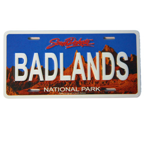 BADLANDS LICENSE PLATE MAGNET