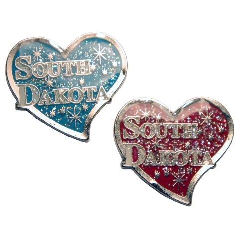 SOUTH DAKOTA BLING HEART MAGNET