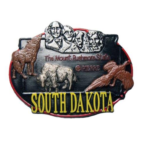 SOUTH DAKOTA PAINTED PEWTER MAGNET