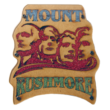 MOUNT RUSHMORE METALLIC BEAD MAGNET