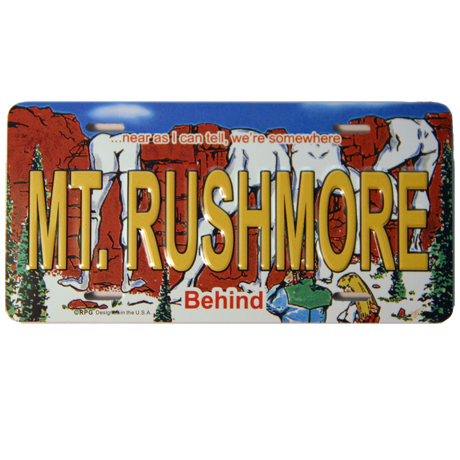 BEHIND MOUNT RUSHMORE LICENSE ..PLATE MAGNET