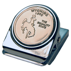 WYOMING PEWTER MEMO CLIP MAGNET