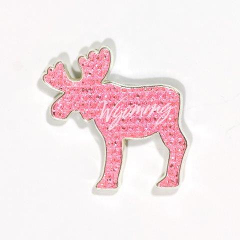 WYOMING BLING MOOSE MAGNET