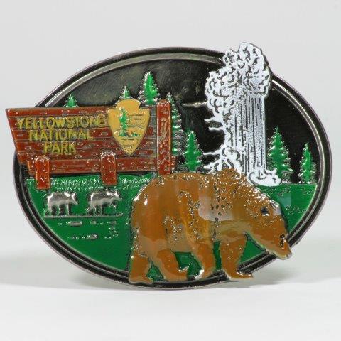 YELLOWSTONE PAINTED PEWTER MAGNET