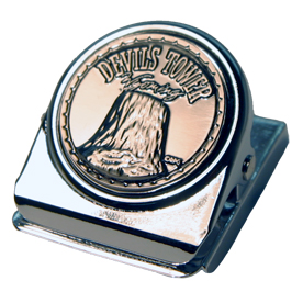 DEVILS TOWER PEWTER MEMO CLIP MAGNET