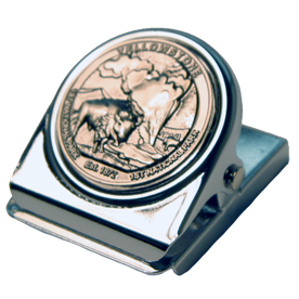 YELLOWSTONE PEWTER MEMO CLIP MAGNET