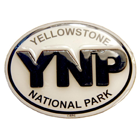 YELLOWSTONE BLACK AND WHITE 2D EPOXY MAGNET