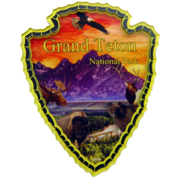 GRAND TETON ARROWHEAD 3-D ACRYLIC MAGNET
