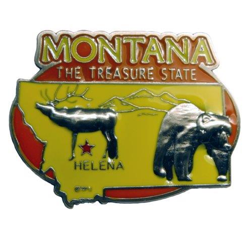 MONTANA PAINTED PEWTER MAGNET