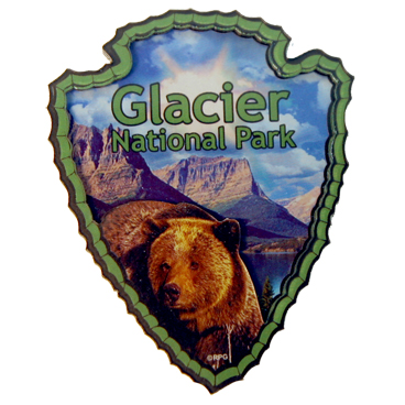 GLACIER ARROWHEAD 3-D ACRYLIC MAGNET