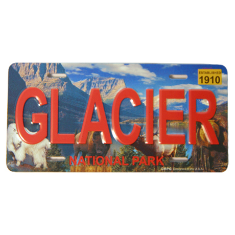 GLACIER LICENSE PLATE MAGNET