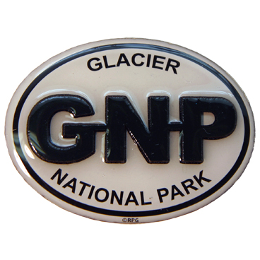 GLACIER BLACK AND WHITE 2D ..EPOXY MAGNET