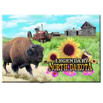 NORTH DAKOTA FARM HOUSE SCENE 2.5" X 3.5" MAGNET