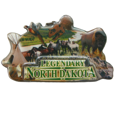 NORTH DAKOTA 2D EPOXY MAGNET