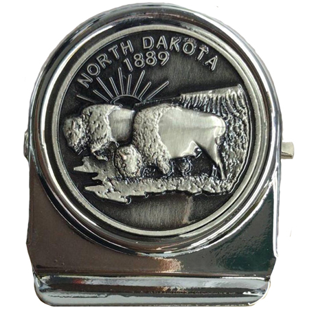 NORTH DAKOTA PEWTER MEMO CLIP MAGNET