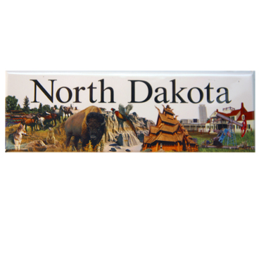 NORTH DAKOTA CITY PANORAMIC MAGNET