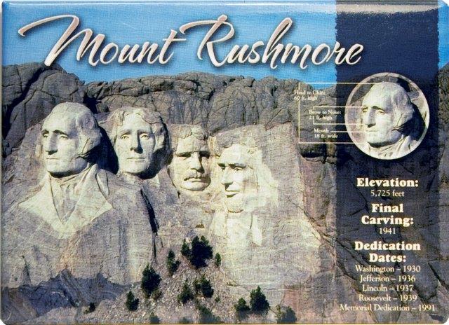 MOUNT RUSHMORE DIMENSIONS 2.5" X 3.5" MAGNET