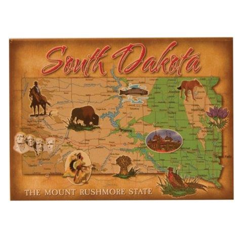 SOUTH DAKOTA MAP 2.5" X 3.5" MAGNET