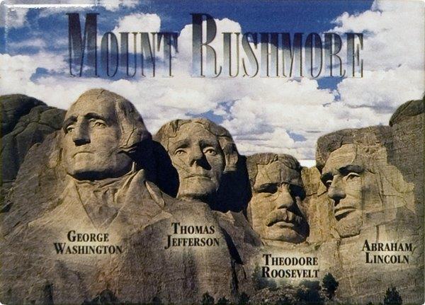 MOUNT RUSHMORE NAMES 2.5" X 3.5" MAGNET