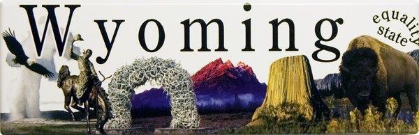 WYOMING CITY PANORAMIC MAGNET