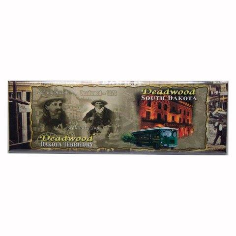 DEADWOOD THEN/NOW PANORAMIC MAGNET