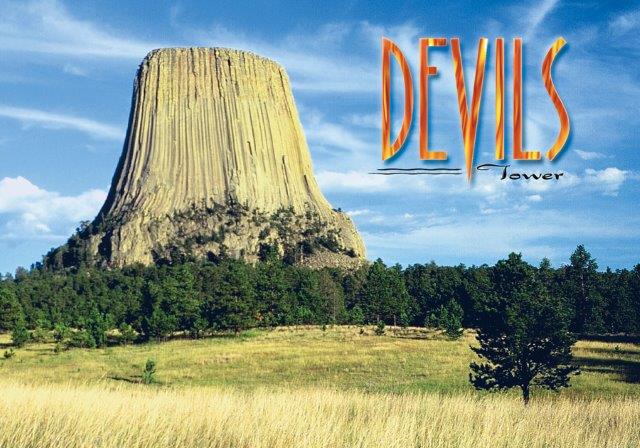 DEVILS TOWER FLAME WRITING 2.5" X 3.5" MAGNET