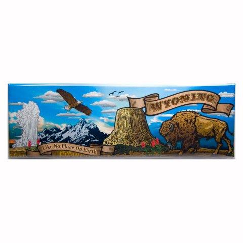 WYOMING STATE PANORAMIC MAGNET