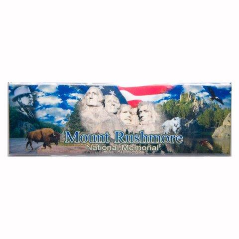 MOUNT RUSHMORE FLAG PANORAMIC MAGNET