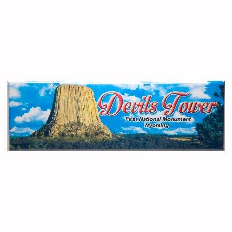 DEVILS TOWER BLUE SKY PANORAMIC MAGNET