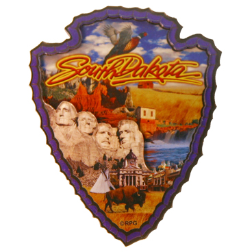 SOUTH DAKOTA ARROWHEAD 3-D ACRYLIC MAGNET