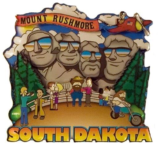 MOUNT RUSHMORE COMIC 3-D ACRYLIC MAGNET