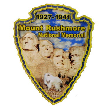 MOUNT RUSHMORE ARROWHEAD 3-D ACRYLIC MAGNET