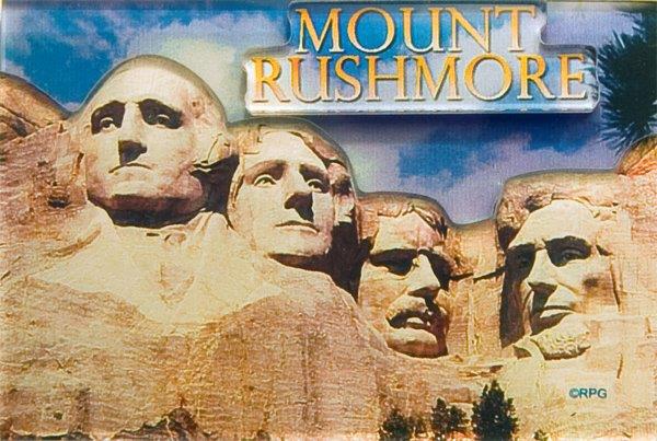 MOUNT RUSHMORE DAY 3-D ACRYLIC MAGNET