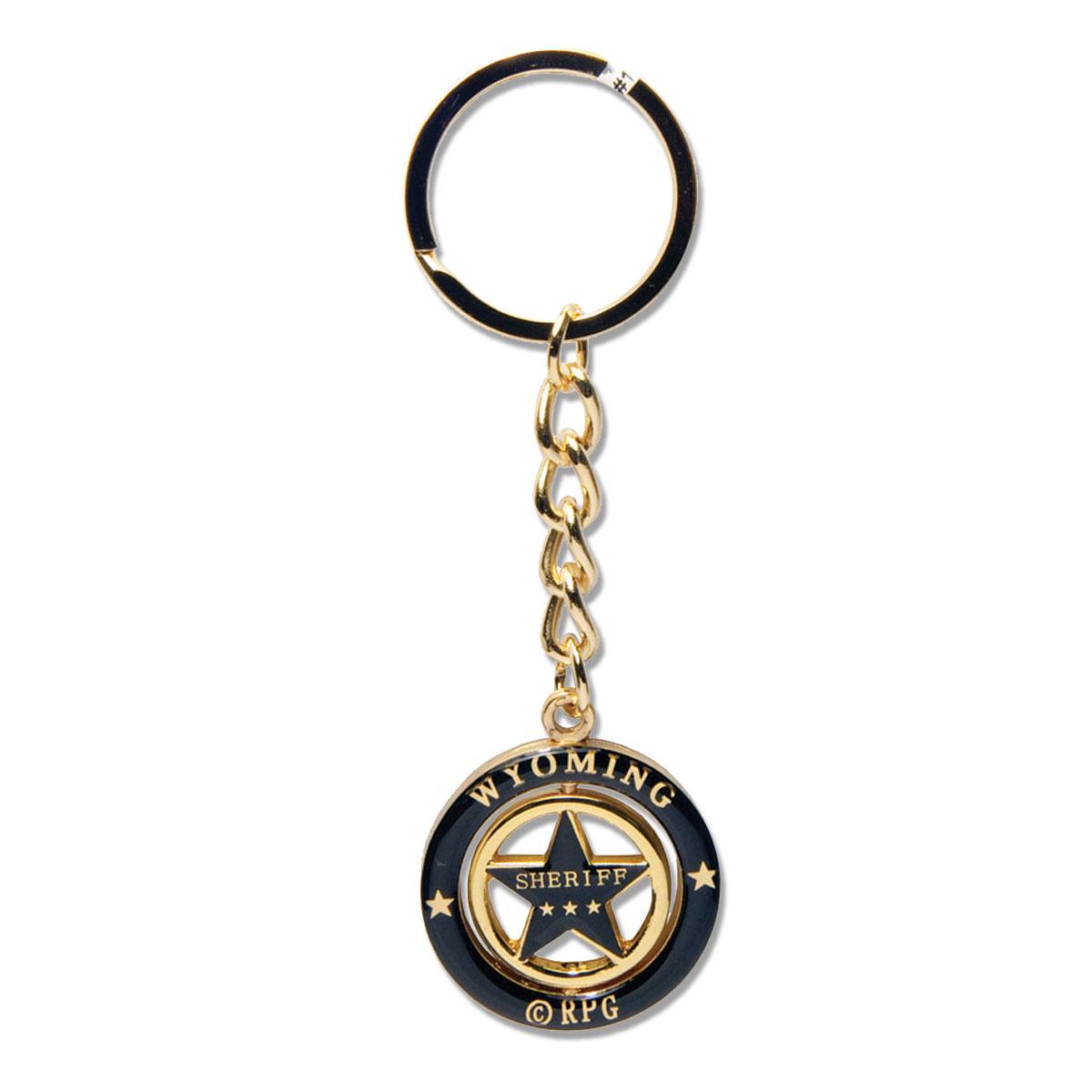 WYOMING SHERIFF BADGE KEYCHAIN