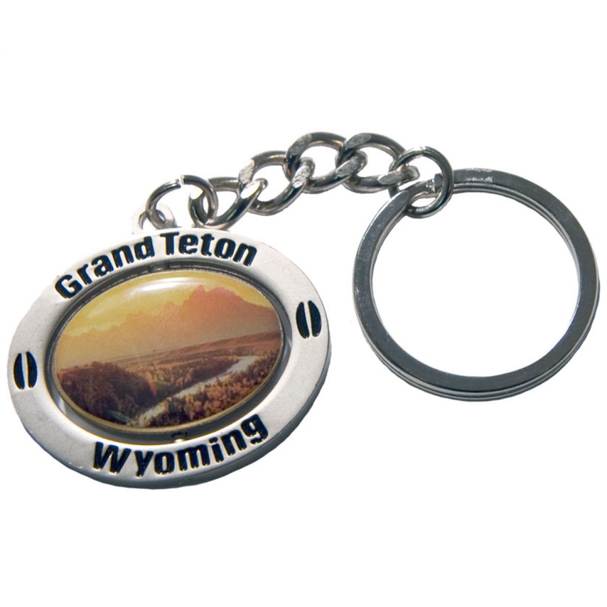 GRAND TETON PHOTO SPINNER KEYCHAIN