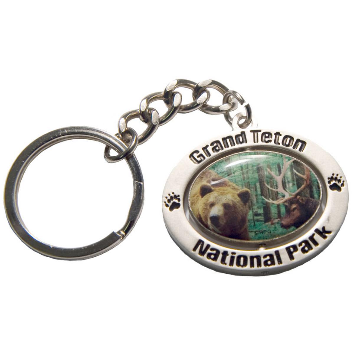 GRAND TETON PHOTO SPINNER KEYCHAIN