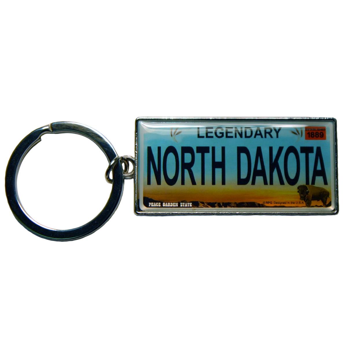 NORTH DAKOTA LICENSE PLATE KEYCHAIN