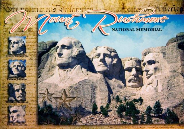 MOUNT RUSHMORE CONSTITUTION POSTCARD