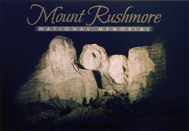 MOUNT RUSHMORE NIGHT POSTCARD