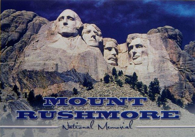 MOUNT RUSHMORE DARK BLUE SKY POSTCARD