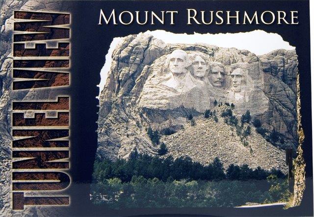 MOUNT RUSHMORE TUNNEL VIEW POSTCARD