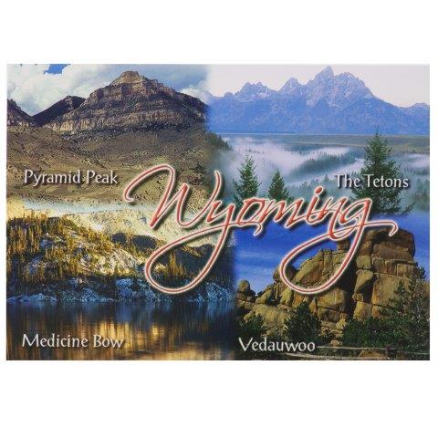 WYOMING 4-VIEW POSTCARD