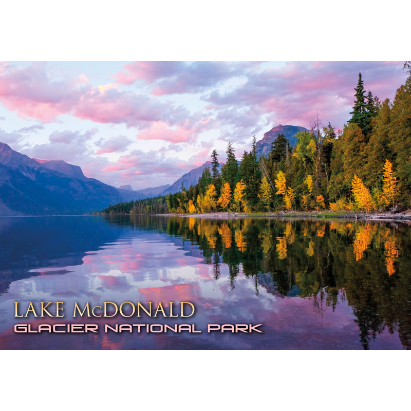 GLACIER LAKE McDONALD POSTCARD